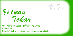 vilmos tekar business card